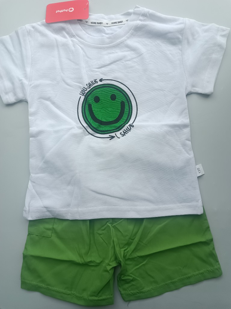 Home Baby conjunto blanco/verde