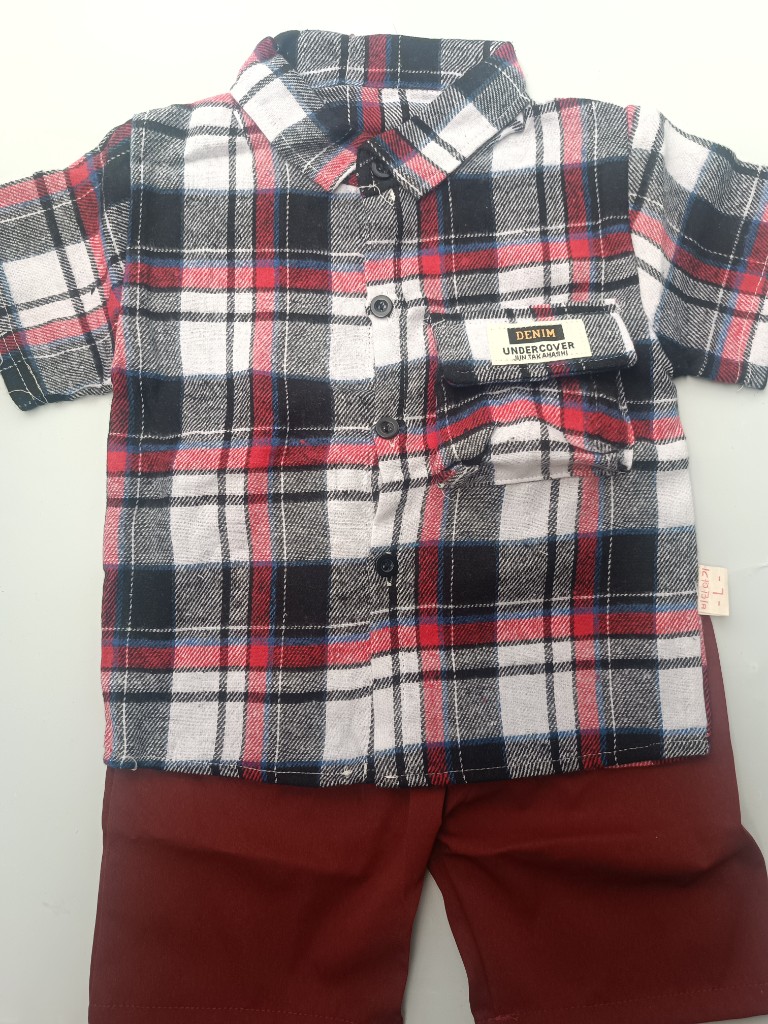 Camisa cuadros niño Denim
