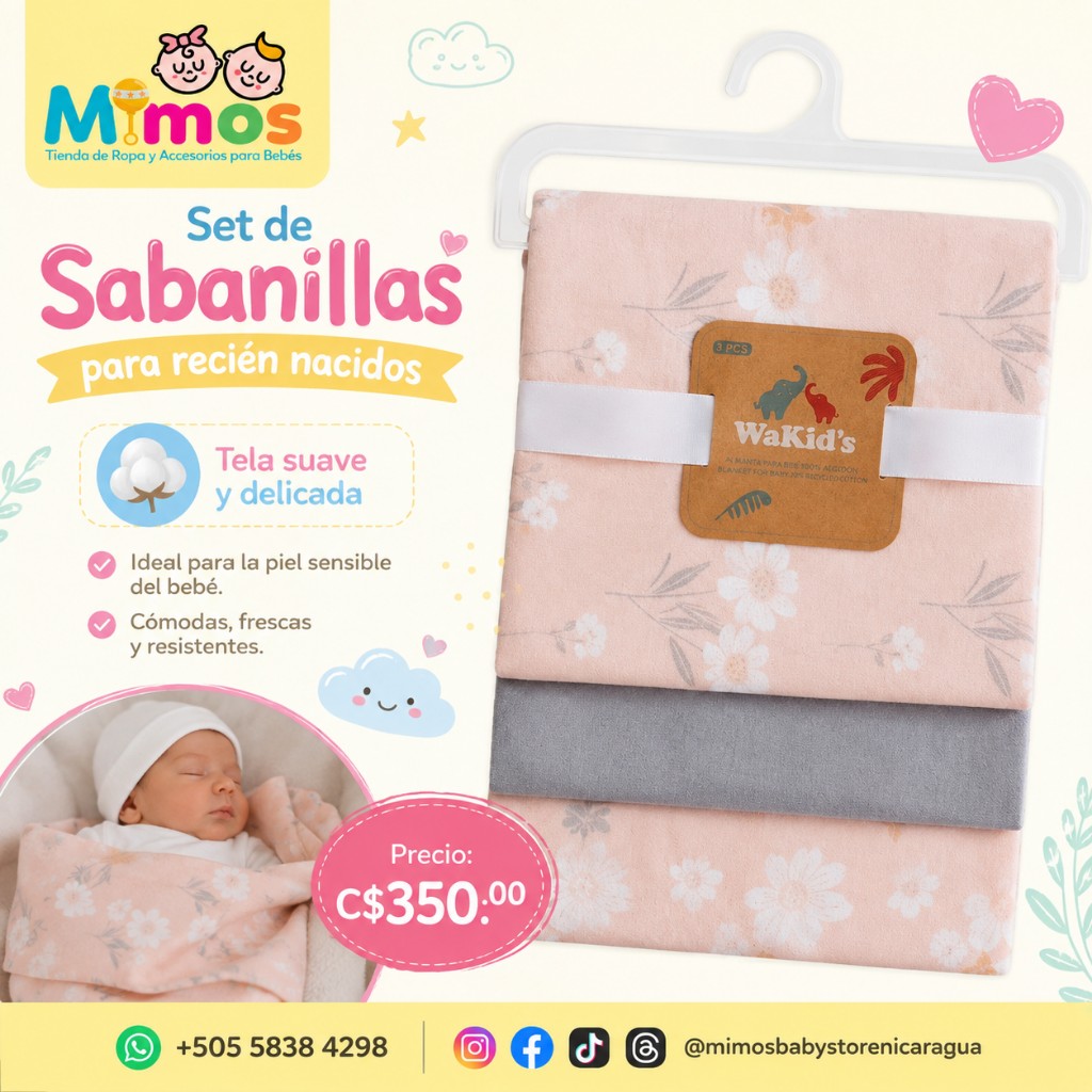 Set de 3 sabanitas Wakids®