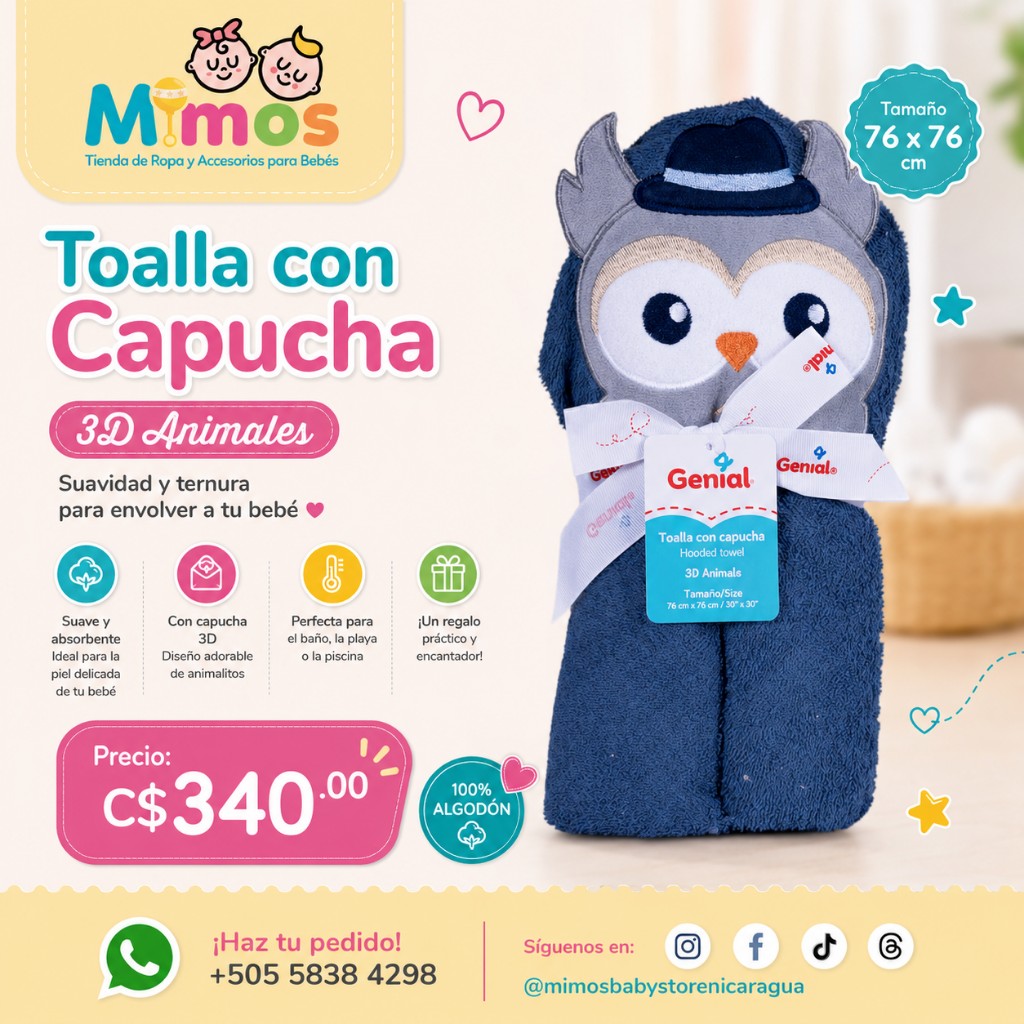 Toallas de Baño con Capucha Genial®