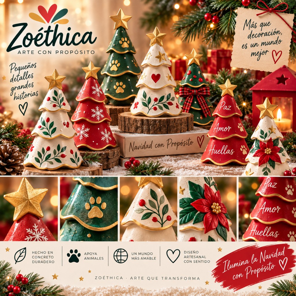 Zoethica arbol navidad decorativo x3