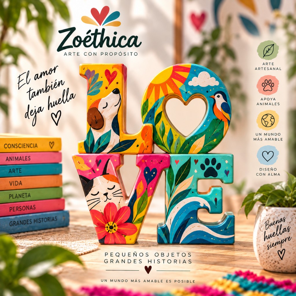 Zoethica letras LOVE pintadas