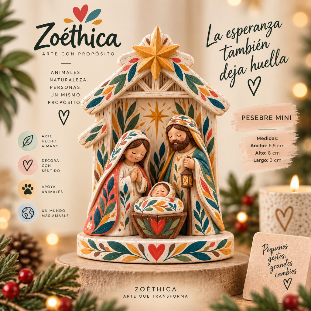 Zoethica Pesebre mini pintado