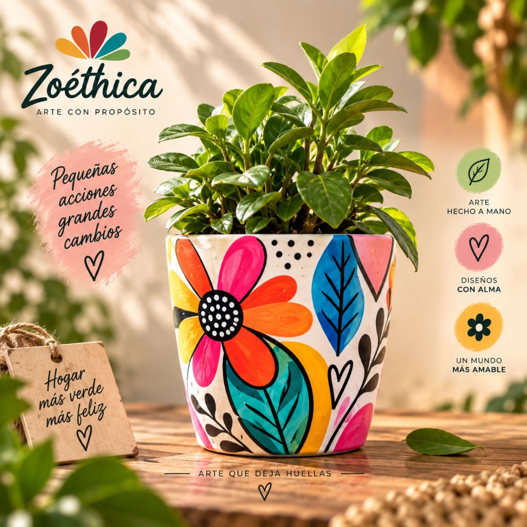 Zoethica Matera Pintada a Mano Multicolor