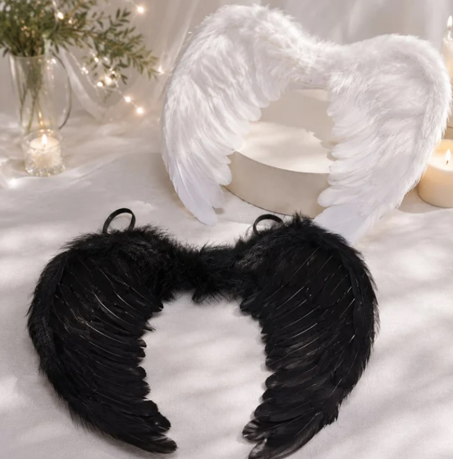 Alas negras o blancas - Accesorio Halloween - 80 cm x 60 cm - 900223