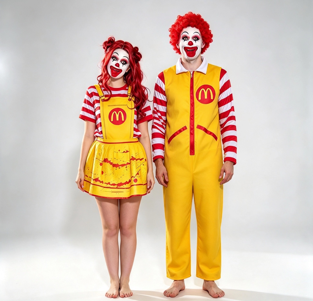 Disfraz - Traje x unidad - payaso Ronald Mcdonald hombre o mujer - adulto -