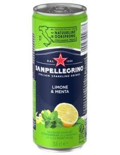 Agua Mineral San Pellegrino Naturali Limone Menta Lata 330ml