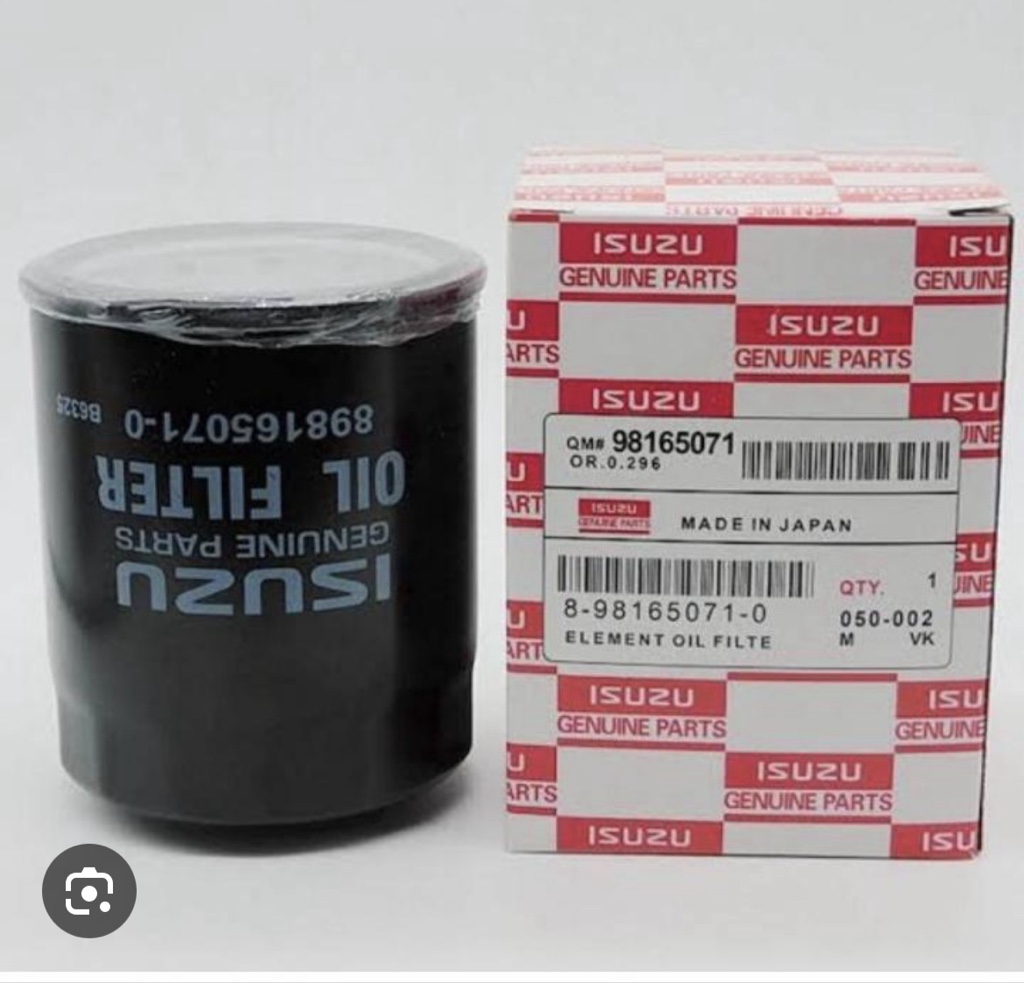 FiLTRO ACEITE ISUZU(05/22) 8-98165-071-0A (Lao)