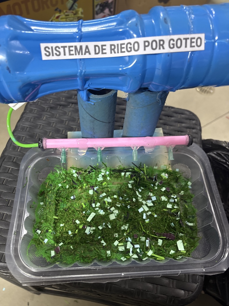 experimento riego por goteo