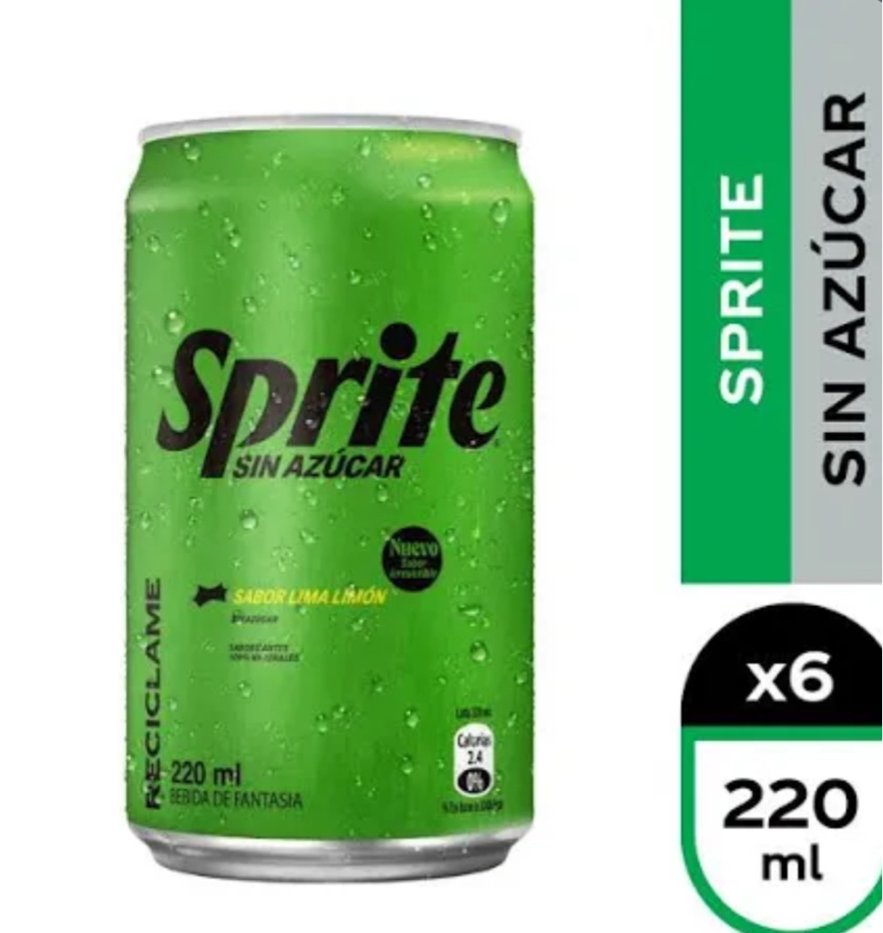 Pack Sprite Zero 220 x6