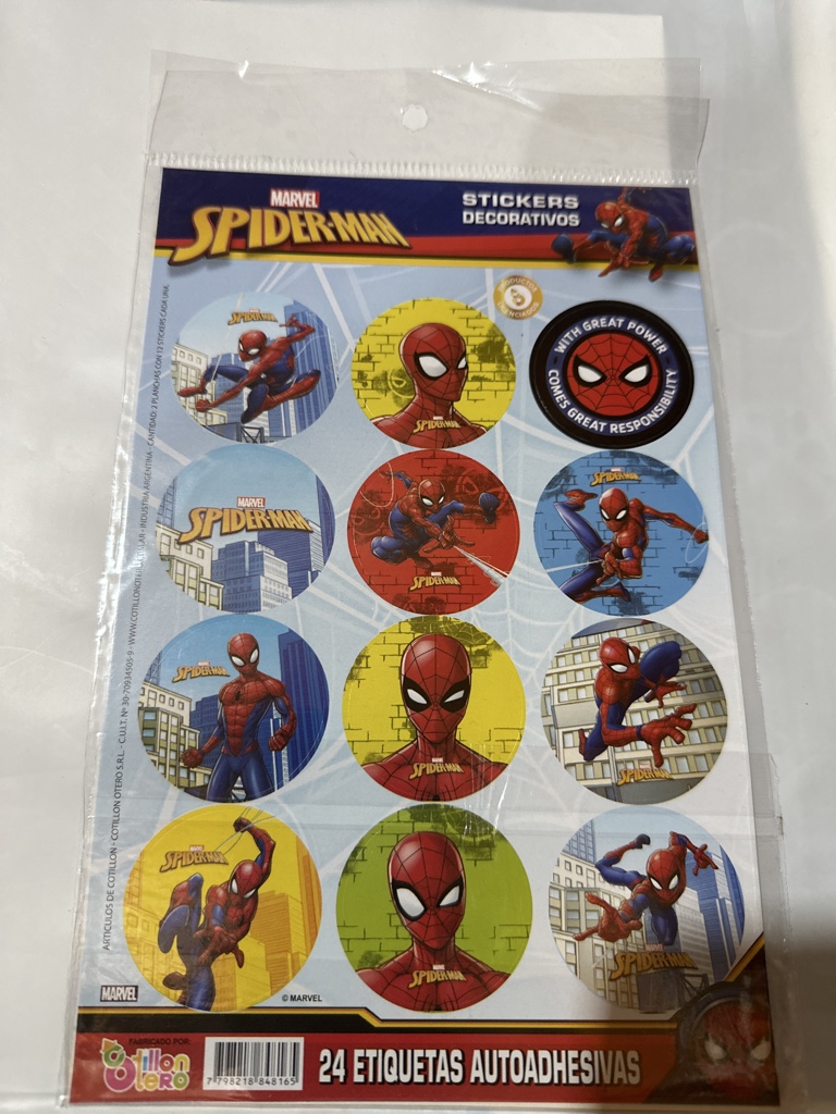 STICKERS AUTOADHESIVOS SPIDERMAN X24