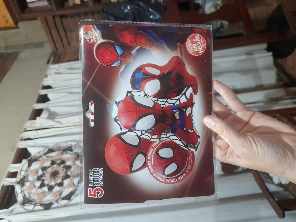 SET GLOBO METALIZADO SPIDERMAN X5