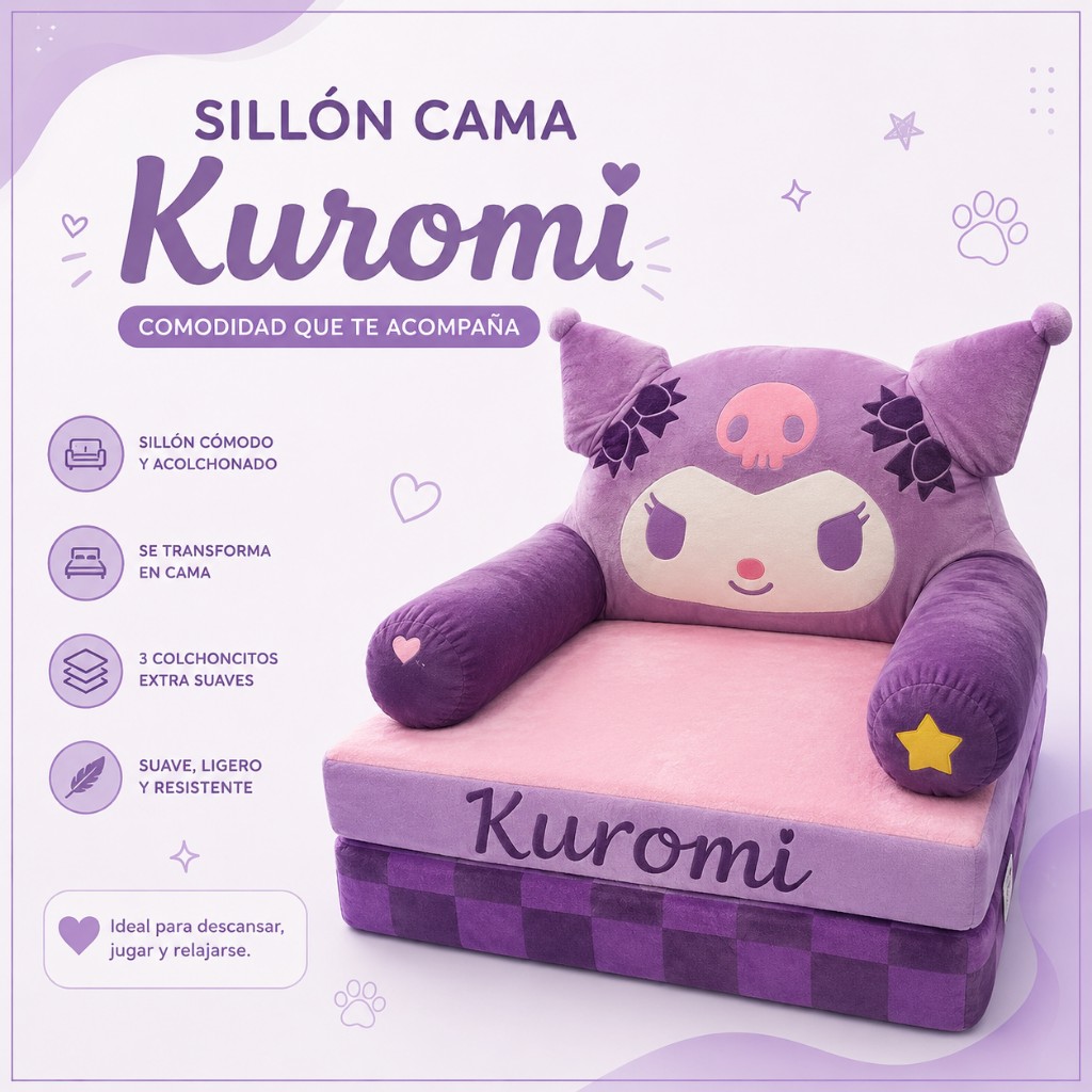 Sillom cama Kuromi