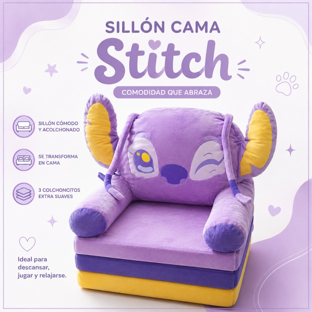 Sillon cama Stich