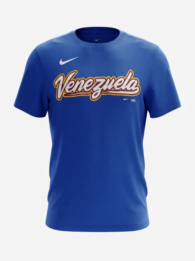 Franela Deportiva Vzla Azul