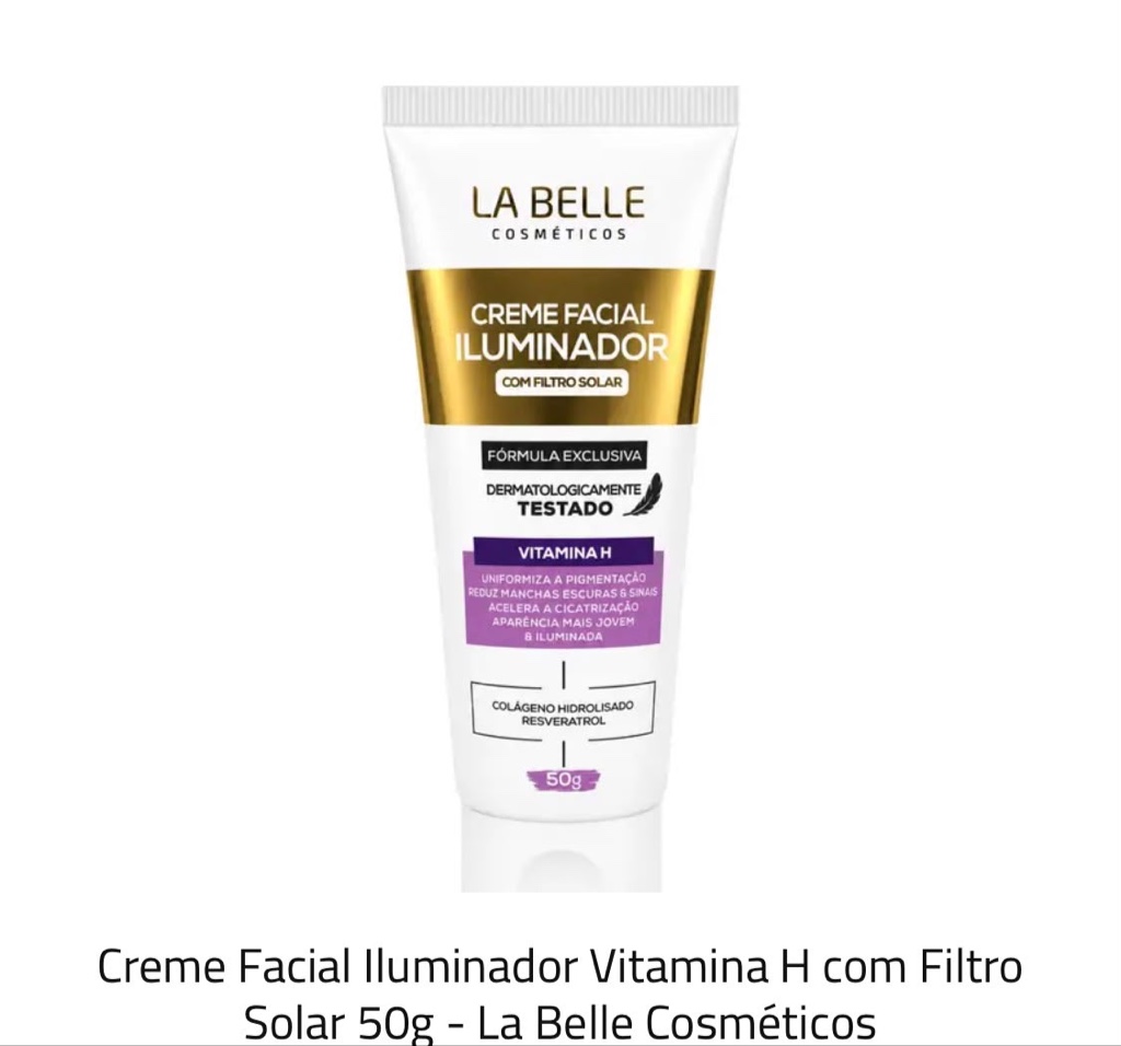 La Belle crema facial iluminadora