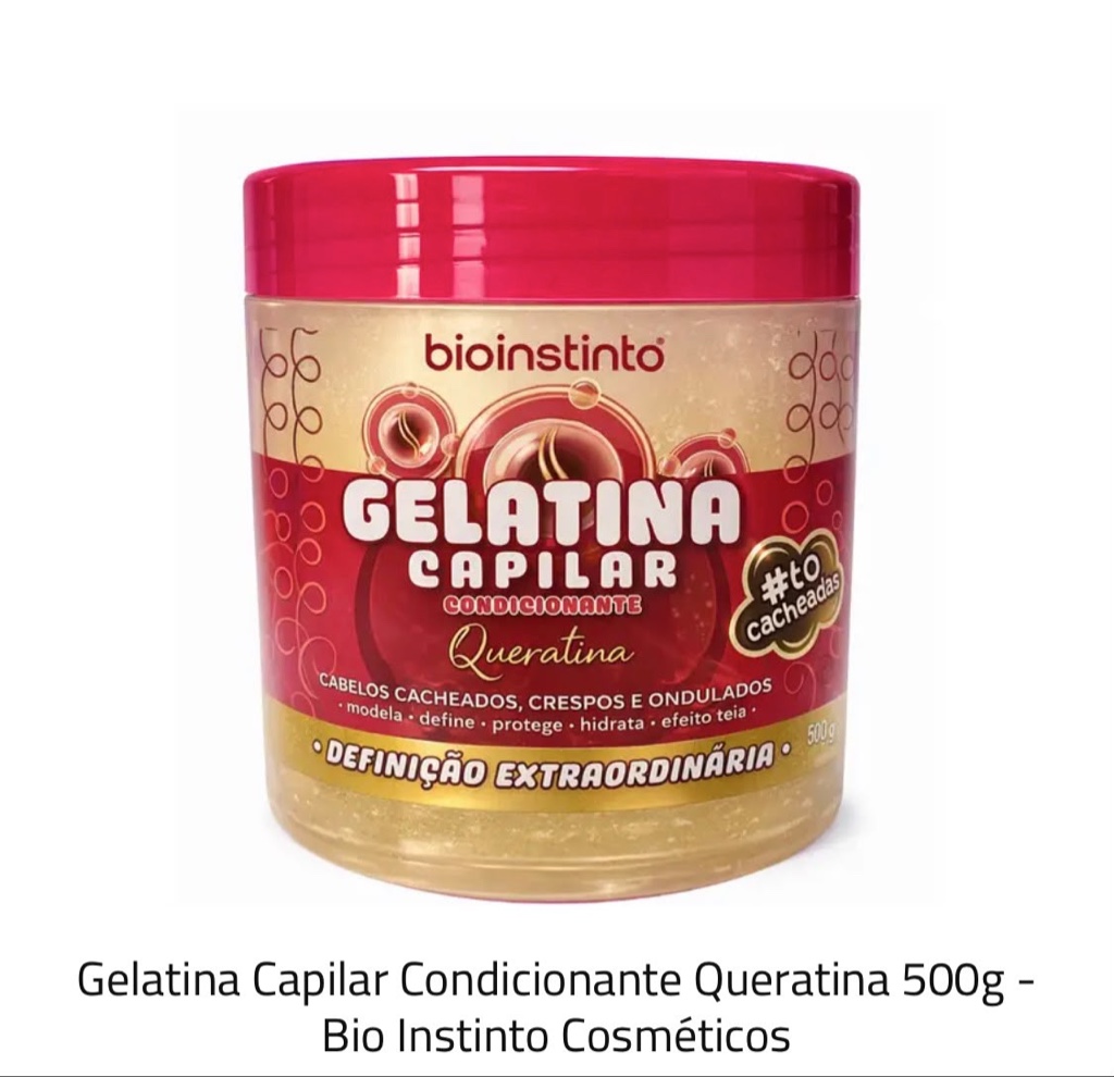 Bio Instinto Gelatina Capilar Queratina 500g