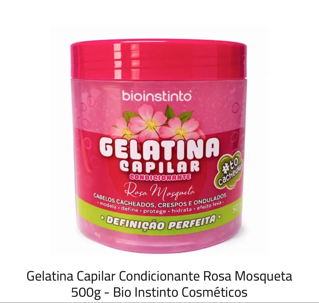 Bio Instinto Gelatina Capilar Rosa Mosqueta 500g