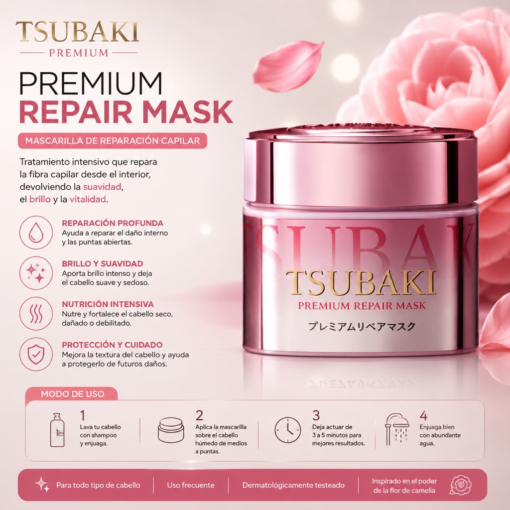 TSUBAKI Premium Repair Mask rosa