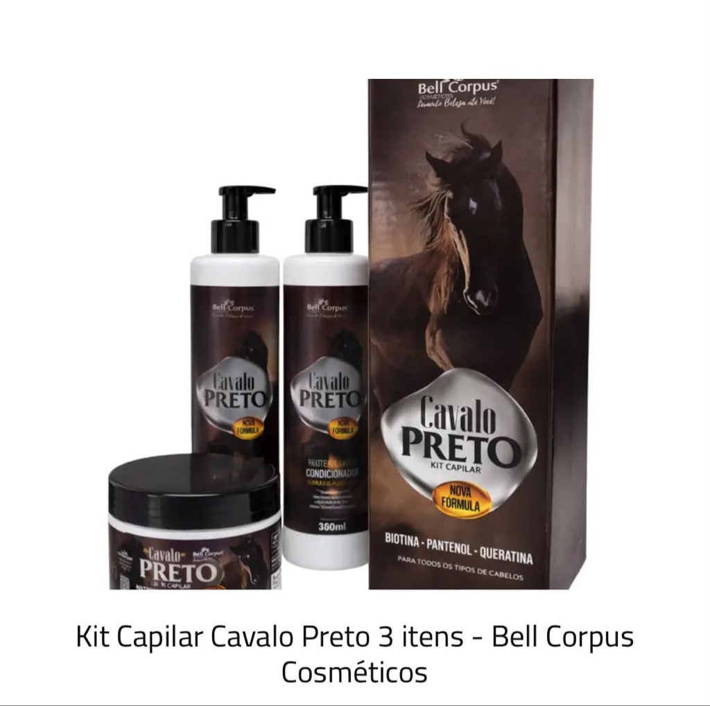 Bell Corpus Cavalo Preto kit