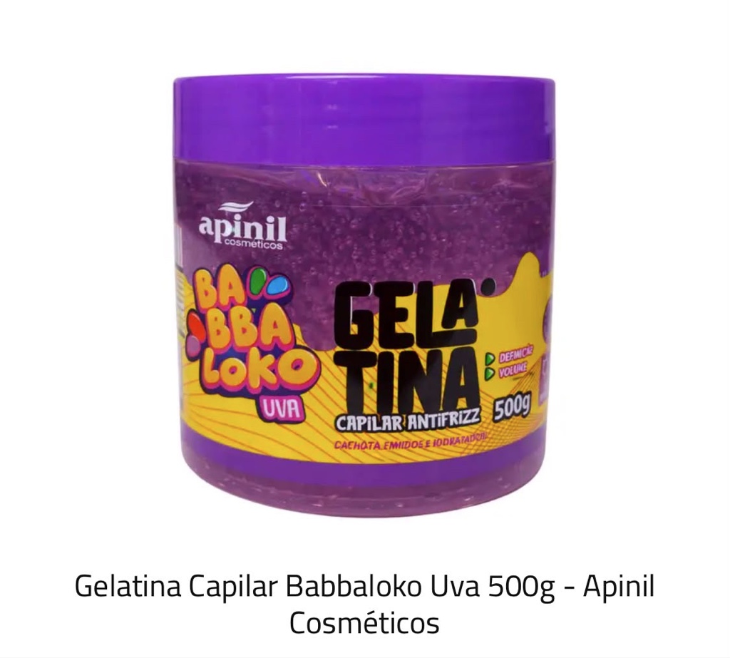 Apinil Babba Loko Uva gelatina capilar 500g