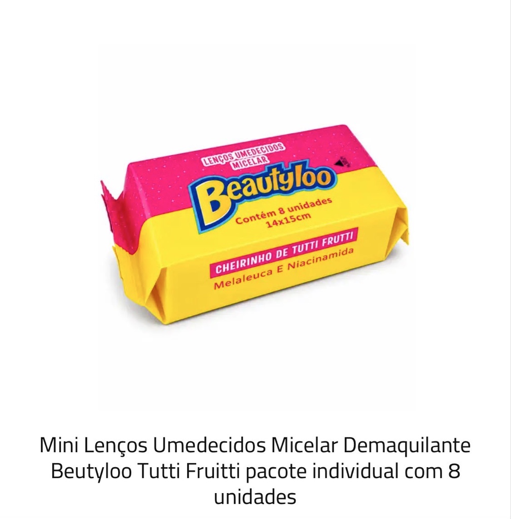 Beautyl00o toallitas micelar Tutti Frutti