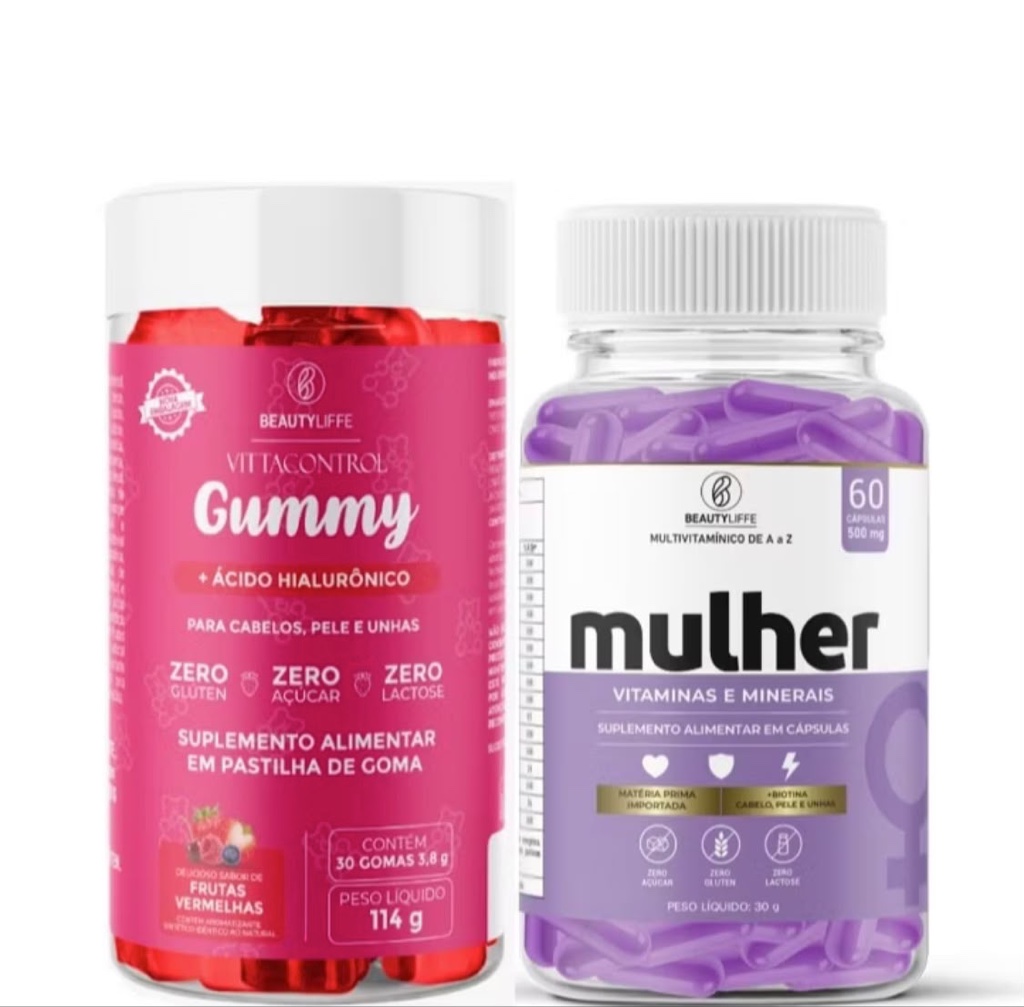 Kit Beautylife Gummy rosado vitaminas