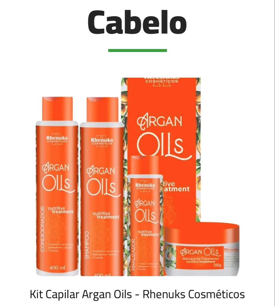 Rhenuks Argan Oils kit capilar