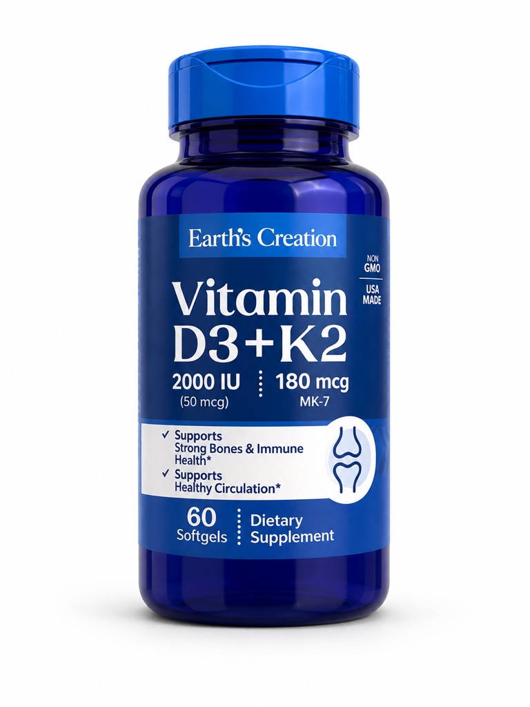 Earth's Creation Vitamin D3+K2