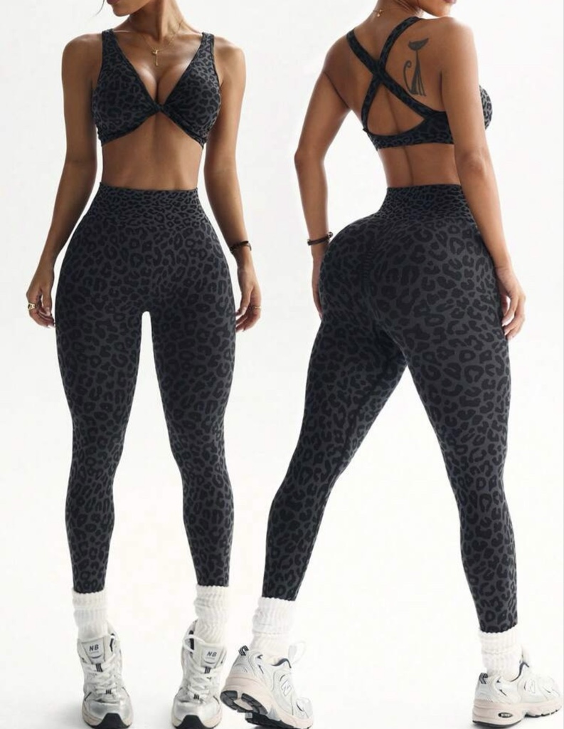Set SHEIN X DEWBERA | Leopardo negro