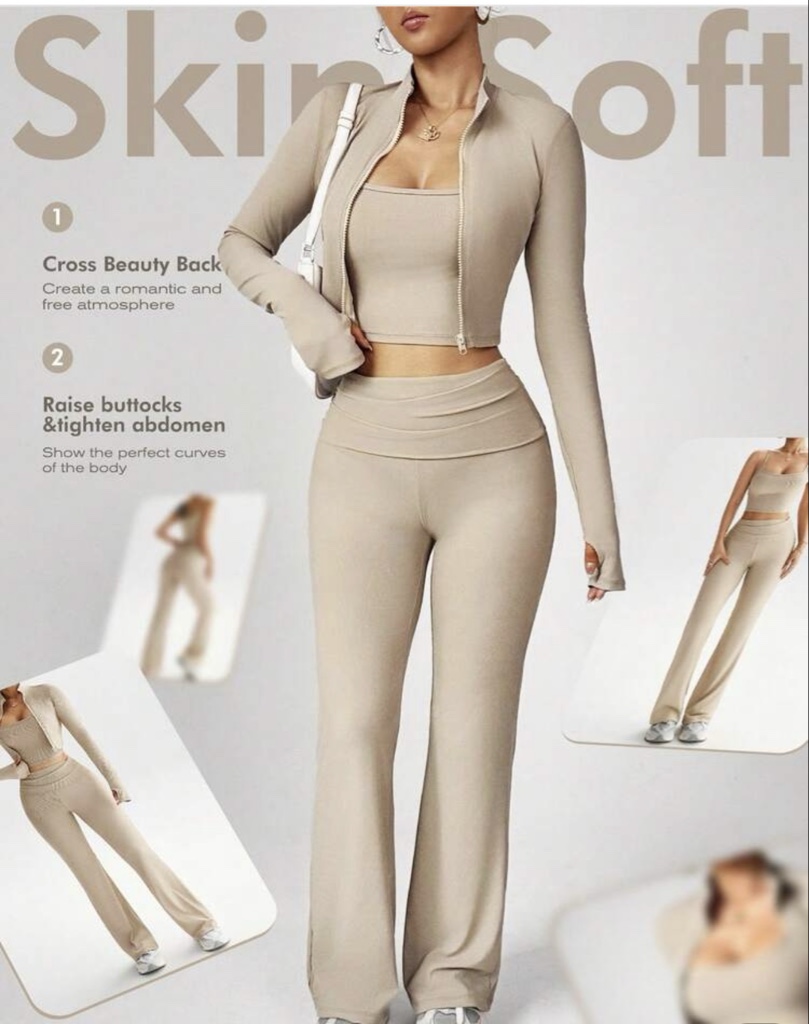 Set SHEIN X DEWBERA | Caqui