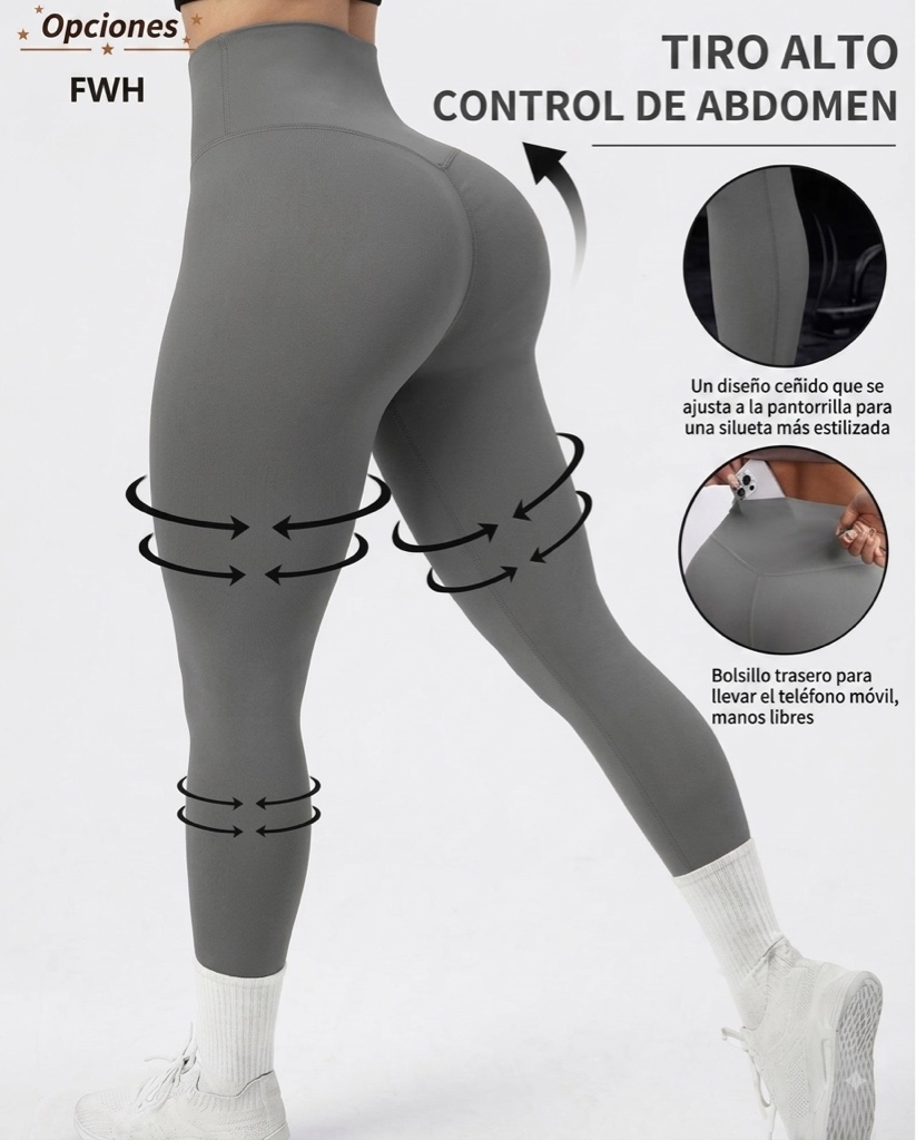 Leggins FWH | Gris minimalista