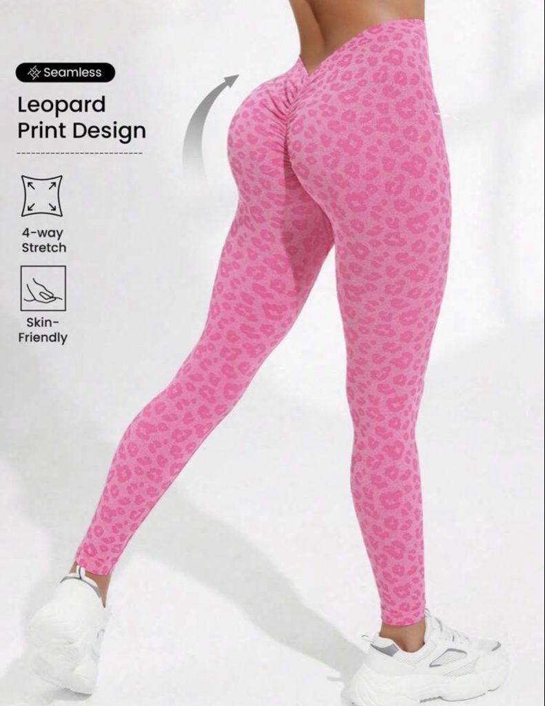 Leggins SHEIN X SLAYFORM | ROSA LEOPARDO