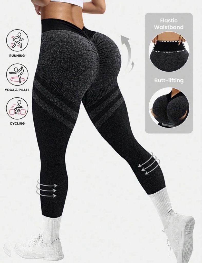 Leggins SHEIN X SLAYFORM | Negro-Gris