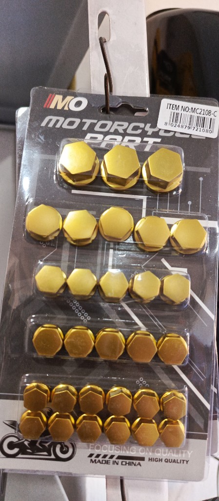 Tapa tornillos dorados