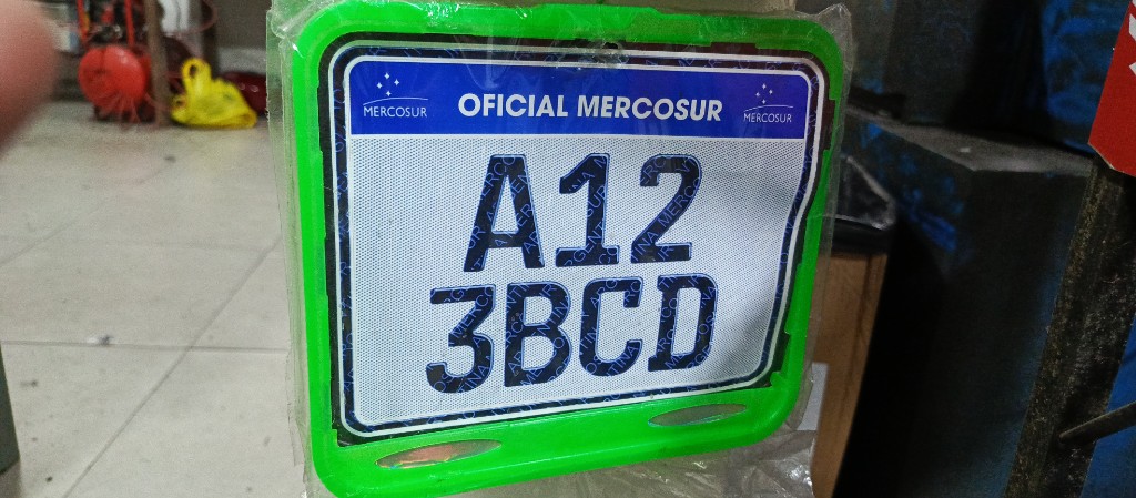 Porta chapa verde