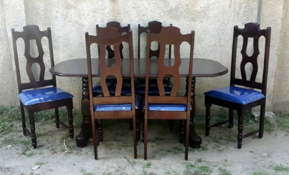 Comedor de pino  ovalado 6/sillas