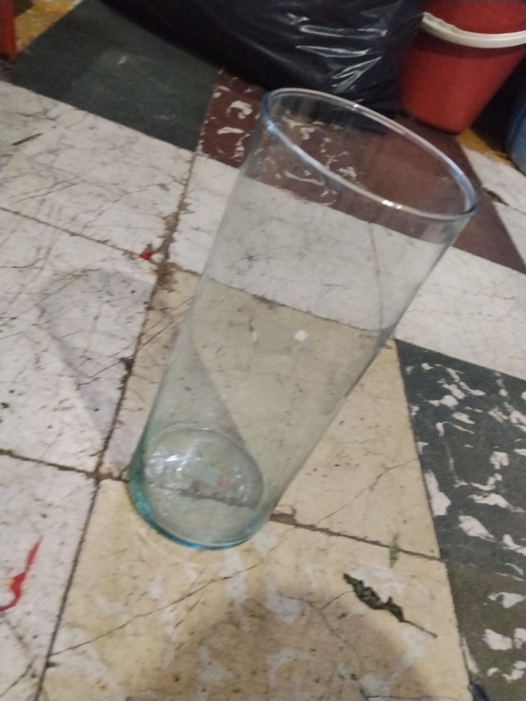 Jarrón cristal transparente