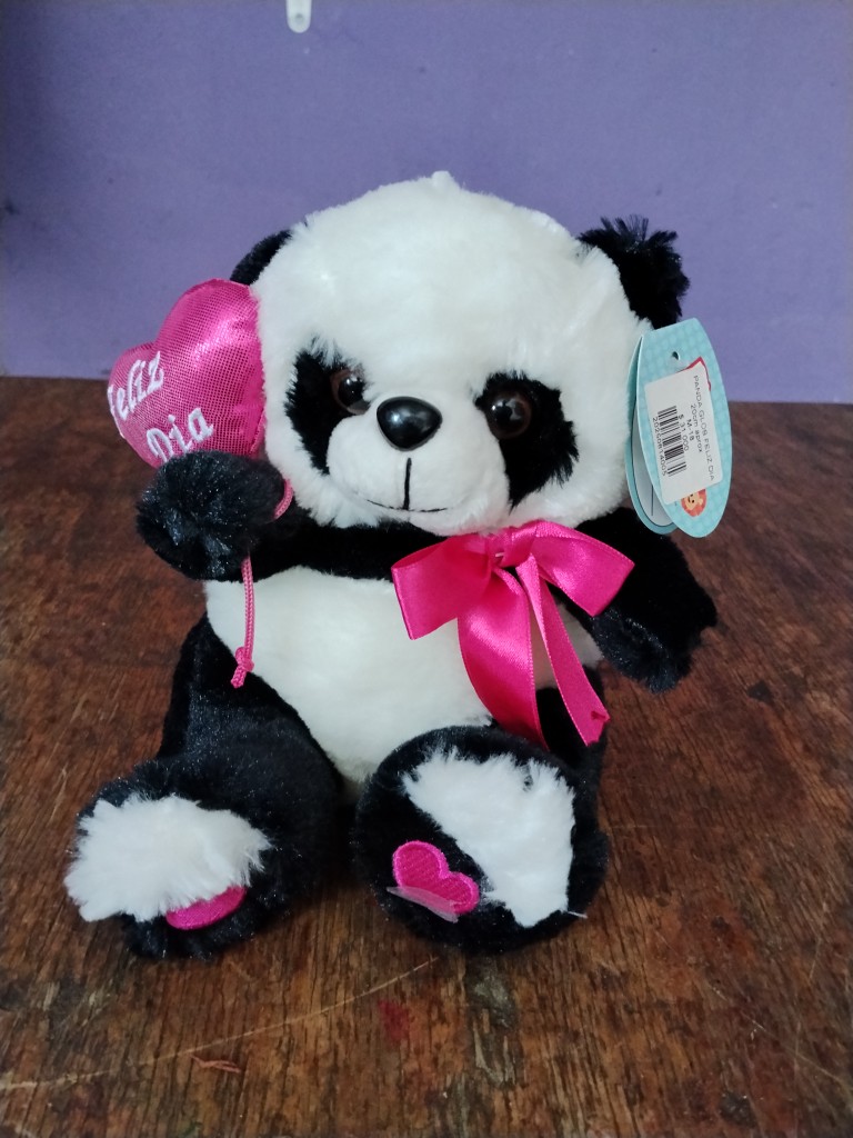Pelucheria oso panda feliz día