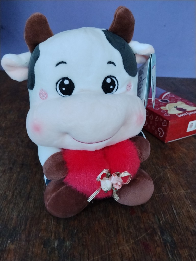 Peluche vaca corazón
