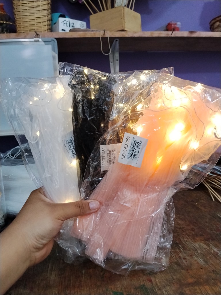 Tela para flores con luz