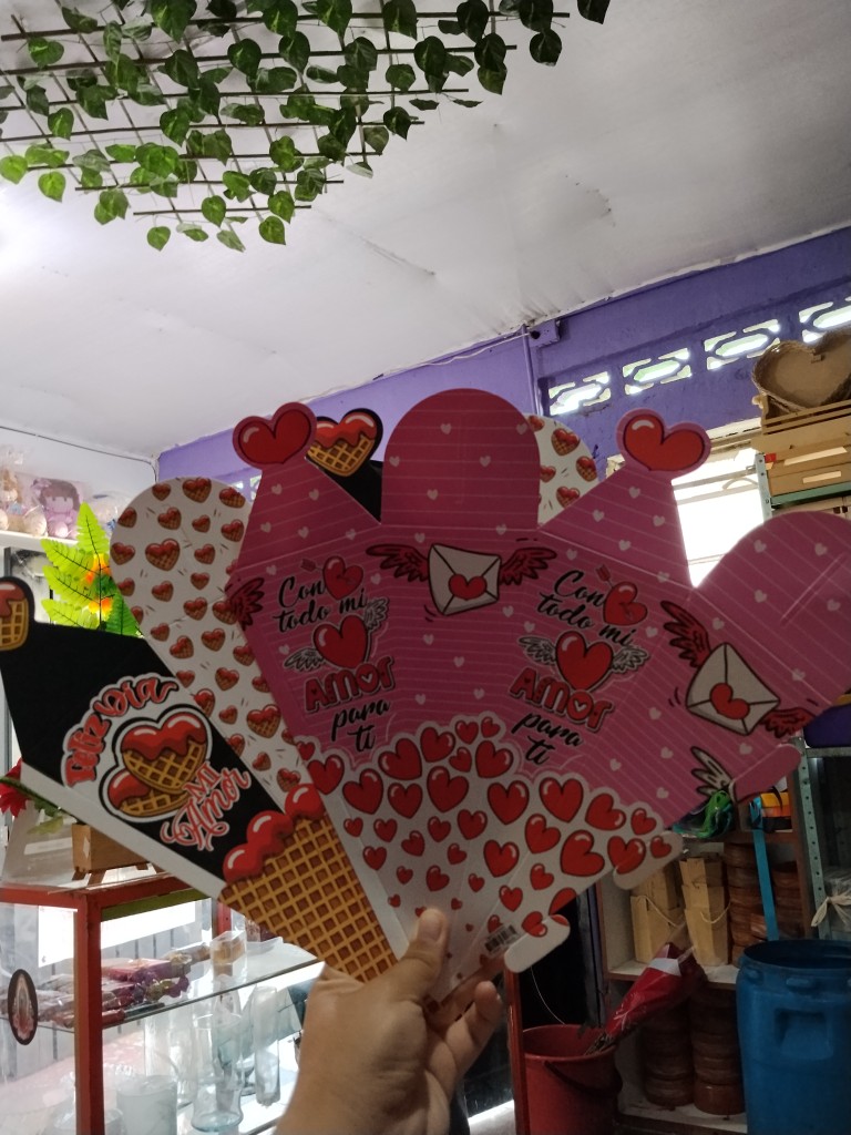 Caja cono estampado