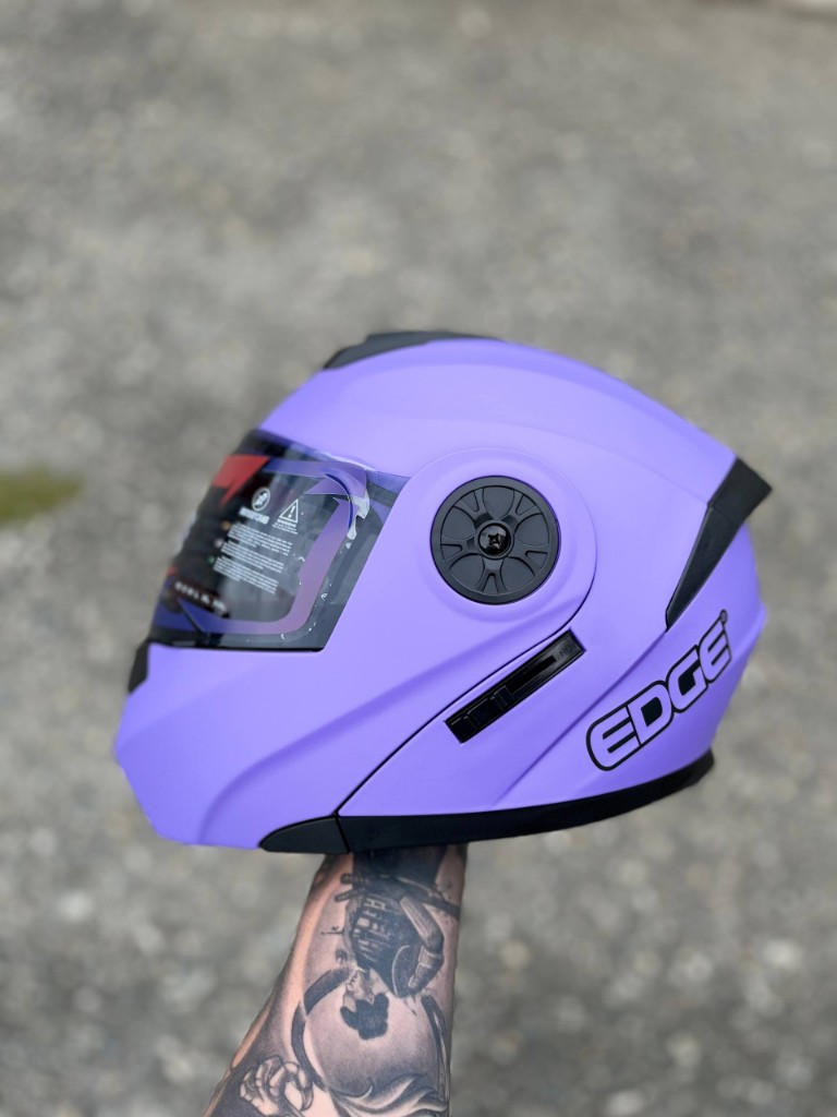 CASCO EDGE TURBO MORADO MATE M