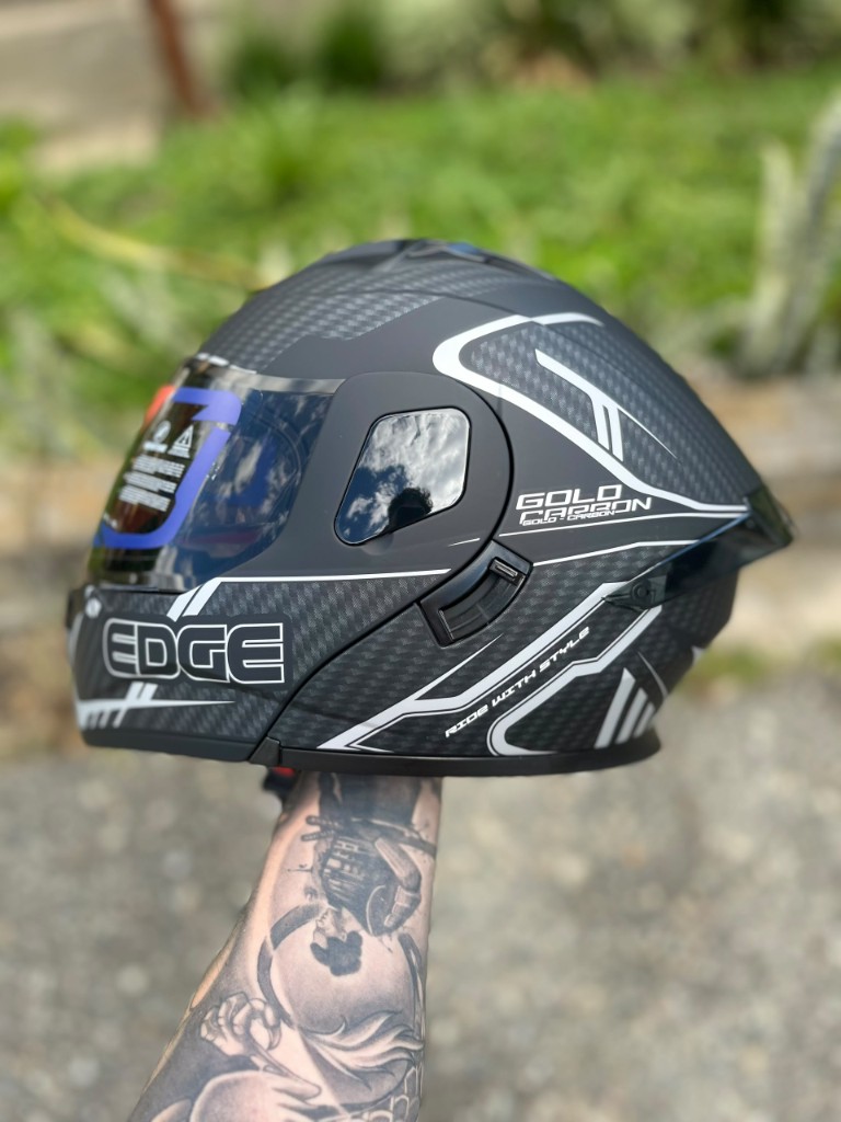 CASCO SHEZHEN EDGE NEGRO/BLANCO MATE L
