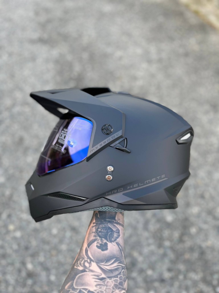 CASCO HRO MX330 NEGRO/GRIS L