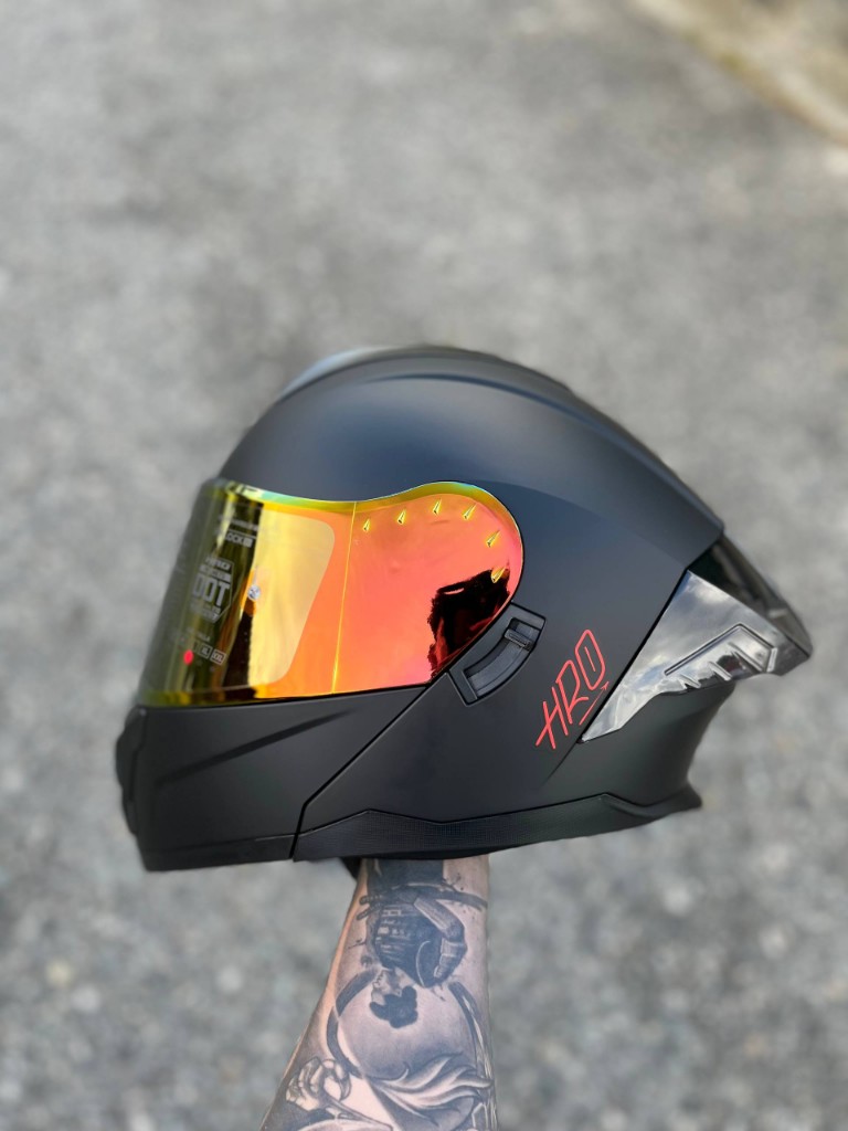 CASCO HRO 3480 NEGRO/ROJO L