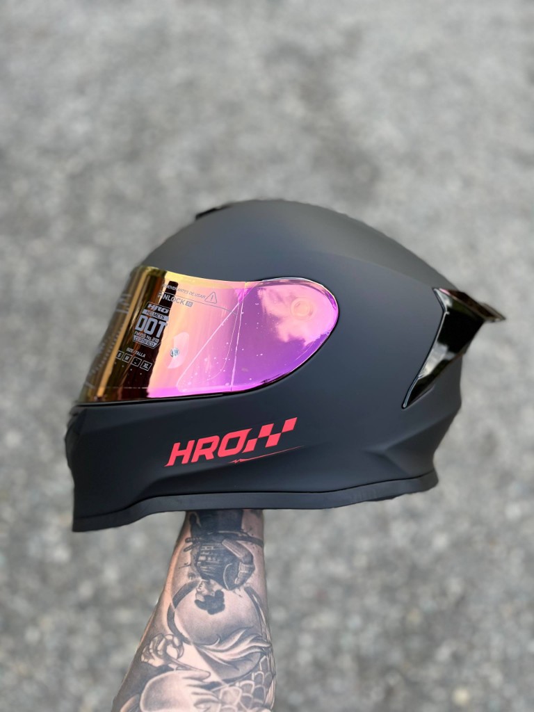 CASCO HRO506 SP NEGRO/ROJO L