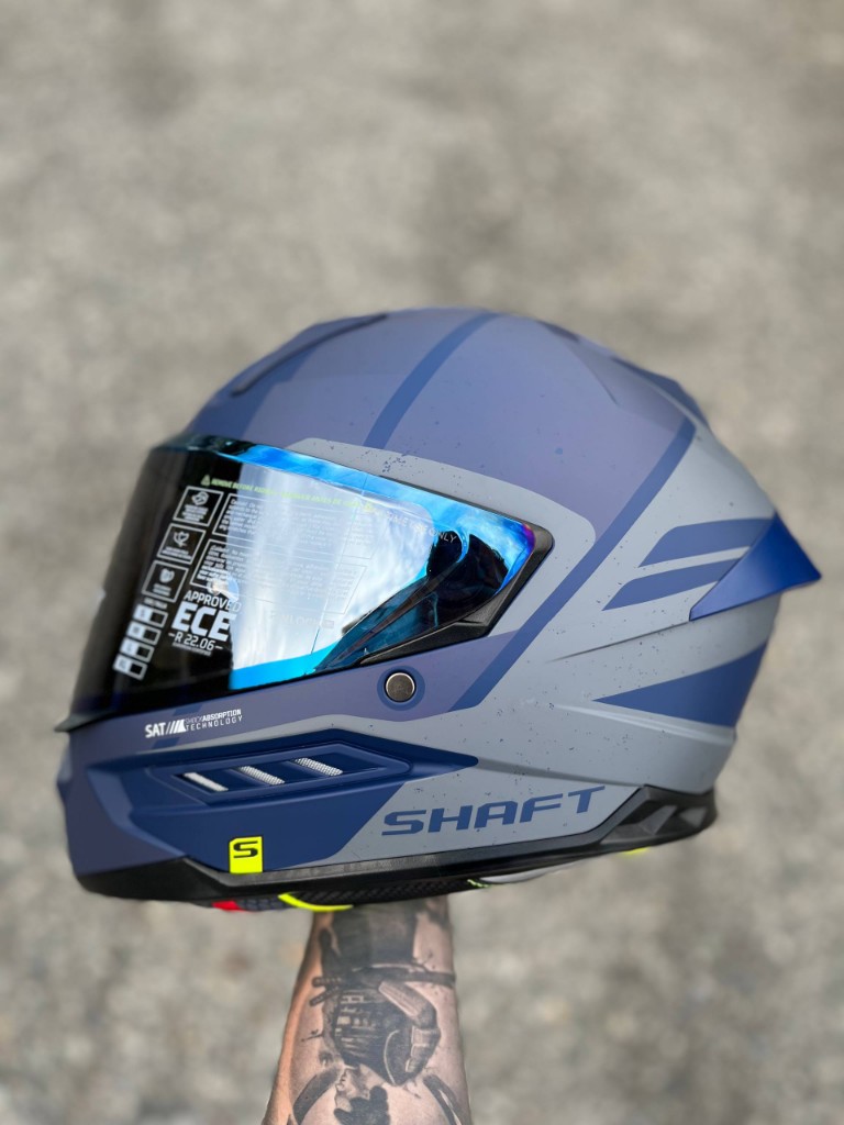 CASCO SHAFT 595 AZUL MARINO/GRIS L