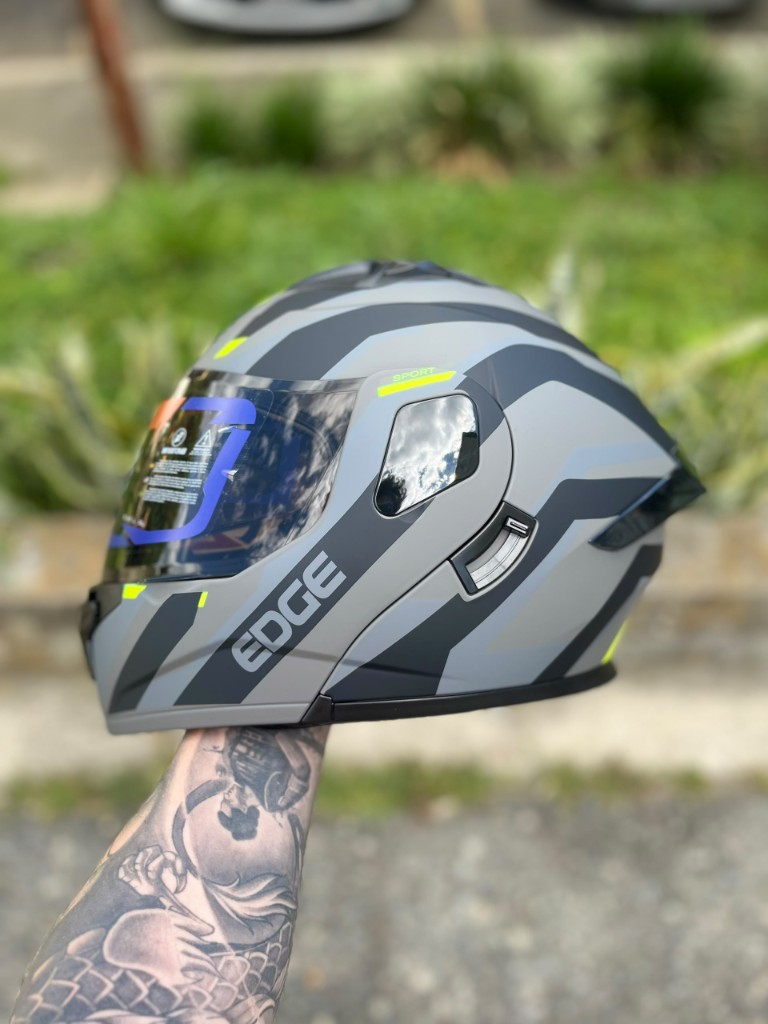 CASCO SHEZHEN EDGE GRIS/NEGRO MATE L