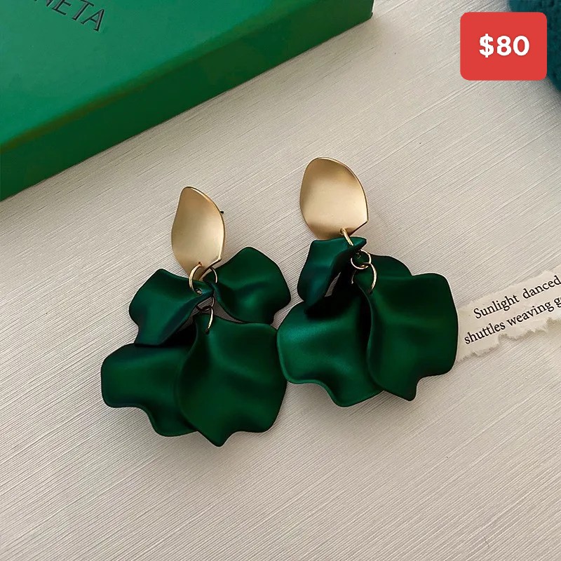 Aretes verdes flor
